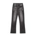Men's Clothing Retro 2025 Style Trendy Street Washed Black Design Straight Through Micro Flared Men's Denim Trousers_mkmklike.com