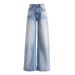 2025 Autumn New Korean Style Fashionable Ripped Wide-Leg Pants For Women, Versatile Loose Slimming Denim Trousers_mkmklike.com