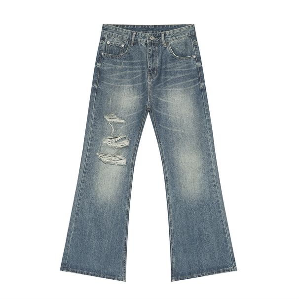EF JEANS | 2024 New Product, American Trendy Cool, Hole-worn Design Sense, Old Jeans Are Slightly Versatile_mkmklike.com