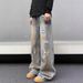 2025 Spring And Summer New Japanese Straight-leg Jeans Men's Trend High Street Loose Wide-leg Casual Versatile Long Pants_mkmklike.com