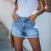 Women's Clothing Ripped High Waist Denim Shorts_mkmklike.com