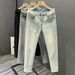 "Slim-Fit Stretch Jeans – Tailored Cropped Denim For Modern Minimalists (28-36, Dark Wash/Black)"_mkmklike.com