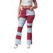 Women's Clothing New Retro Washed Contrast Color High Waist Hip Lifting Hot Girl Flared Women's Denim Trousers_mkmklike.com