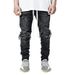 Men's Clothing Men's Jeans Ins Trendy Men's Stretch Slim-fit Pants Motorcycle Holes Black Jeans Men_mkmklike.com