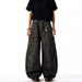 Men's Vintage Camo Cargo Jeans - Straight Leg Hip Hop Denim Pants With Multi-Pockets, Washed Cotton Casual Trousers For Streetwear_mkmklike.com
