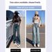 High-waisted Narrow Wide-leg Jeans For Women, Spring 2026 New Fashion, Floor-length, Loose, Slimming, Straight-leg Pants_mkmklike.com