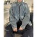 Loom Style Denim For Men, Spring Autumn, Retro High-End Feel, European And American Trendy Brand, Striped Stand Collar Jacket_mkmklike.com