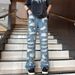 Men's Clothing High Street Style Design, Retro Heavy Duty Distressed Ripped Jeans, EAN Jeans With Distressed._mkmklike.com