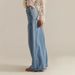 Women's Casual Loose Fitting Jeans Mid Waisted Straight Leg Tapered Long Pants Style Washed Cross Border_mkmklike.com