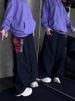 Men’s Patchwork Plaid Jeans – Avant-Garde Asymmetrical Design With Raw Hem & Relaxed Fit (S-3XL, Blue/Red, Polyester Blend)_mkmklike.com