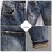 Retro Blue Jeans Men's Slim-fitting Small Feet Washed Trendy Casual Versatile Trousers Autumn And Winter New Pants_mkmklike.com