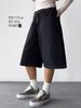 Vintage Washed Denim Shorts – Relaxed Straight Fit, 7-Inch Inseam, Distressed Finish, Summer Casual, Unisex Streetwear_mkmklike.com