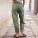 Women's Stretch Mid-Rise Straight Leg Jeans - Green Button Detail With Slant Pockets (S-XXL, All-Season Comfort)_mkmklike.com