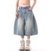 Men's Clothing Streetwise Distressed Denim Jeans - Vintage-Inspired Relaxed Fit Cropped Pants With Raw Hem Detail For Men & Women_mkmklike.com