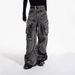 Oversized Streetwear Jeans – Y2k Low-Rise Baggy Cargo Pants With Multi-Pockets & Distressed Wash (M-4xl) – Unisex Grunge Aesthetic In Dark Grey_mkmklike.com