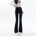 High-waisted Jeans Women, Autumn And Winter, Slim Fit, Stretchy, Flattering, Bootcut, Floor-length, Slightly Flared_mkmklike.com