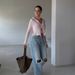 Women’s Distressed Flare Jeans | Light Blue Relaxed Straight-Leg Denim Pants (S-L)_mkmklike.com