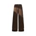 American Pleated Brown Cotton Jeans Men's Trendy Brand Rivet Design Scimitar Retro Versatile Loose Long Pants_mkmklike.com