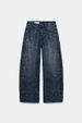Women's High-Waisted Rhinestone Jeans – Loose Fit Straight Leg Denim Pants (S-XXL, Blue)_mkmklike.com