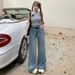 Minghai Vintage Distressed Wide-Leg Jeans For Women, 2025 Autumn New Style, Straight Loose Floor-Length Pants_mkmklike.com