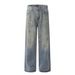 Men's Clothing Retro Jeans New Summer Style Washed Old Ink Printing Graffiti Loose Wide Leg Pants Trousers_mkmklike.com