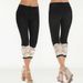 Women's Clothing Smart Creation Lace Hem Capri Jeans For Women Style Thin Elastic Waist Fashion Ladies' Denim_mkmklike.com