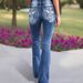 Women's Clothing Women's Embroidery Slim Fit Fashionable Personality Low Waist High Elastic Jeans Ins Trend Slim_mkmklike.com