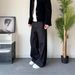 Men's Retro Wide Leg Denim Jeans Loose Fit Straight Leg Casual Floor Length Trousers Trendy Brand Midweight Softener_mkmklike.com