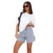 Women's Straight Leg Cargo Jeans - Classic Washed Denim Pants With Utility Pockets Streetwear Casual Trousers_mkmklike.com