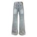 American High Street Flared Jeans For Men Cleanfit Vintage Washed Loose Fit Versatile Trendy Pants_mkmklike.com