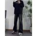 BOY Black Flared Jeans For Men Spring Summer Autumn Loose Straight Leg Cool High-End American High Street Trend Long Pants_mkmklike.com
