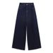 Dark Blue American-style Loose Wide-leg Jeans For Women, 2026 New Model, With A Drapey, Casual, Floor-length_mkmklike.com