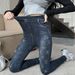 Women's Stretchy Jeggings With Rhinestone Details - Thin High Waist Skinny Pants For Fall, Versatile Black & Colored Denim-Like Leggings_mkmklike.com