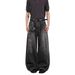 Men's Clothing Streetwear Splatter Paint Jeans For Men & Women, Vintage Loose-Fit Straight Denim Pants With Hand-Painted Graffiti Design_mkmklike.com