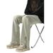 Nordmann Yellow Mud Color Jeans Men Design Sense Zipper Split Autumn Winter American High Street Hiphop Straight Casual Pants_mkmklike.com