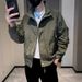 2025 Spring And Autumn New Men's Trendy Brand Workwear Jacket Hot-Selling Solid Color High-End Cool Stand Collar Coat_mkmklike.com