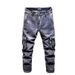 Men's Clothing Personalized Jeans Streetwear Distressed Denim Pants - Summer Vintage Wash, Multi-Pocket Cargo Style, Hip-Hop Inspired For Men (S-3XL)_mkmklike.com