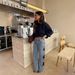 Fashion Casual Star Print Loose Straight Leg Denim Jeans For Women_mkmklike.com