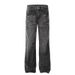 American Style Lightning Crack Washed Jeans For Men And Women, Straight-Leg Slimming Flared Ins Floor-Length Pants_mkmklike.com