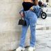 Streetwear Distressed Denim Jeans For Women – Loose Fit Multi-Pocket Cargo Pants (Blue, S-Xl) Functional Pockets_mkmklike.com