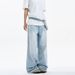 Men's Blue Straight Leg Jeans Spring Summer New Style Retro Cleanfit Whiskered Loose Breathable Versatile Long Pants_mkmklike.com