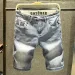 2025 2025 Summer Denim Mid Waist Trend Ige Brand Print Vintage Retro Wash Korean Style Slims Smoothed Silhouette Minute Shorts Man_mkmklike.com