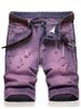 Men's Ripped Denim Shorts Mid-Length Casual Jeans For Men_mkmklike.com