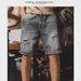 Men's Ripped Denim Shorts Trendy Brand Plus Size Loose Fit Straight Leg Five Point Summer Riding Breeches_mkmklike.com
