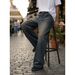 Men's Clothing Men's Loose Straight Leg Jeans European Style Minimalist Retro Color Washed Casual Trousers_mkmklike.com