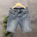 Men's Slim Fit Stretch Denim Shorts - Summer Casual Elastic Waist Comfortable Mid-Length Shorts For Teens & Young Adults_mkmklike.com