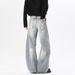 Bamboo Water Washed Scimitar Jeans Men's Autumn American High Street Vibe Pants Trendy Brand Loose Wide Leg Casual_mkmklike.com