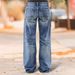 Women's Relaxed Straight Leg Stretch Denim Jeans - High Waist Comfort Fit With Classic Wash For Casual & Streetwear Style_mkmklike.com