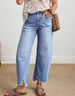 Women's Retro Distressed Wide Leg Jeans Casual Fashion Full Length Denim Spring/Autumn Summer_mkmklike.com