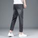 Ice Silk Cropped Jeans For Men In Summer, Thin, Loose, Straight, Short, And Versatile Tencel Men's Pants_mkmklike.com